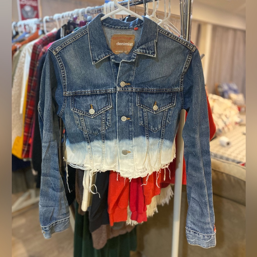 Denimist Agnes Cropped Denim Trucker Jacket - Size Small